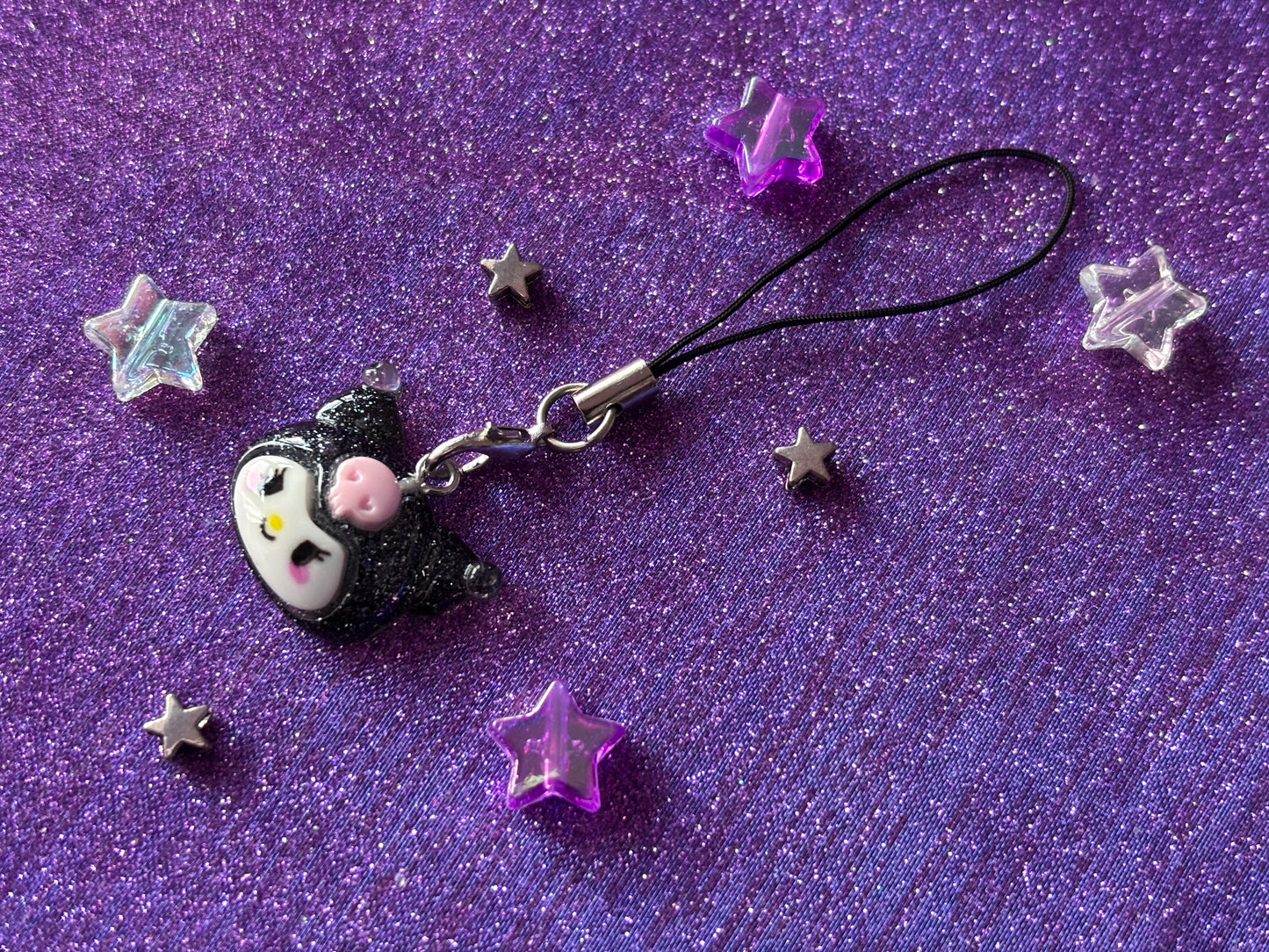 KUROMI - Glitter Resin Charm