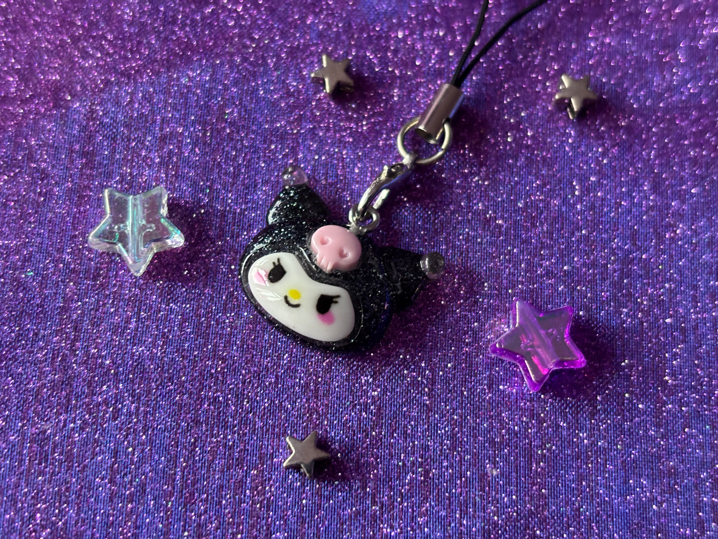 KUROMI - Glitter Resin Charm