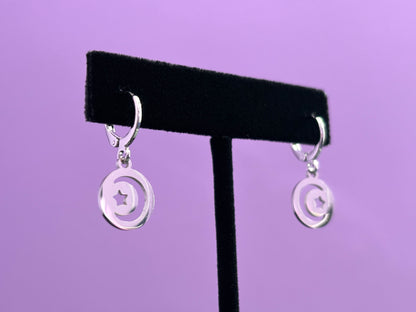 CRESCENT STAR - Dainty Moon Earrings