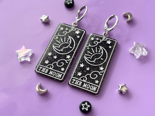 THE MOON - Resin Tarot Earrings