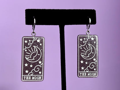 THE MOON - Resin Tarot Earrings