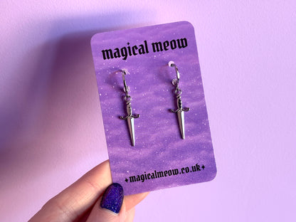 DAGGER - Silver Earrings