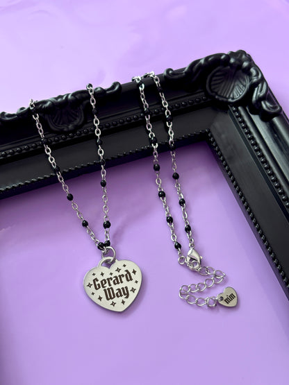 Gerard Way Heart Necklace - My Chemical Romance [Restocking Friday 18th September 5pm UK/BST]