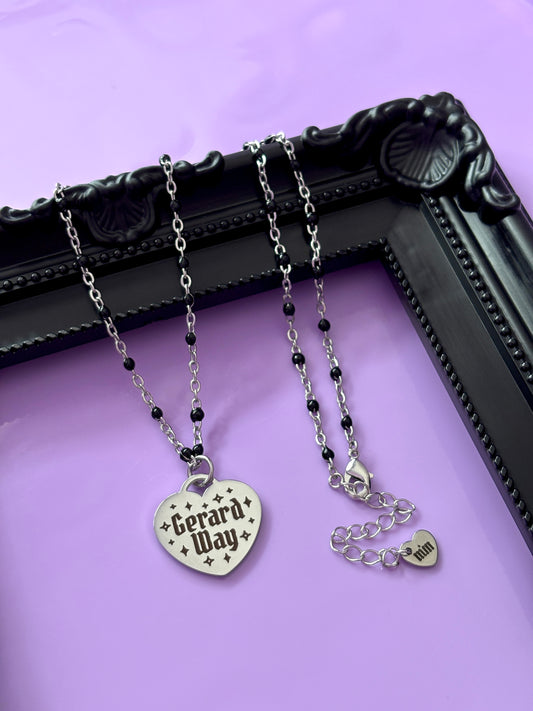 Gerard Way Heart Necklace - My Chemical Romance [Restocking Friday 18th September 5pm UK/BST]