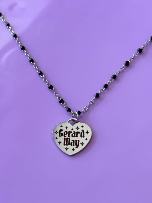 Gerard Way Heart Necklace - My Chemical Romance [Restocking Friday 18th September 5pm UK/BST]