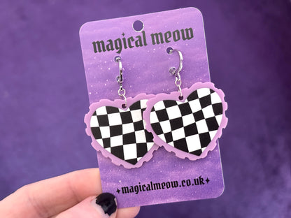EMO GIRL - Acrylic Heart Earrings